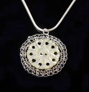 VMOP27. pierced button pendant VMOP27. pierced button pendant
