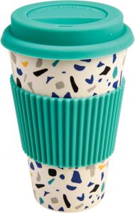 How to reduce your plastic use - terrazo bamboo travel mug